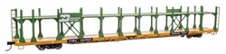 Walthers 8030 HO 89' Flatcar w/Bi-Level Open Auto Rack Burlington Northern #963909