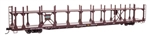 Walthers 8038 HO 89' Flatcar w/Bi-Level Open Auto Rack Illinois Central #901187