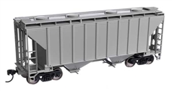 Walthers 8500 HO 37' 2980 Cubic-Foot 2-Bay Covered Hopper Undecorated