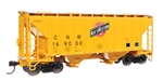 Walthers 8502 HO 37' 2980 Cubic-Foot 2-Bay Covered Hopper Chicago & North Western #169000