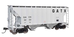 Walthers 8511 HO 37' 2980 Cubic-Foot 2-Bay Covered Hopper GACX #3233