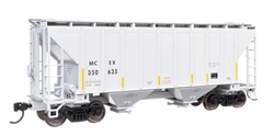 Walthers 8515 HO 37' 2980 Cubic-Foot 2-Bay Covered Hopper MECX #350642