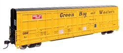 Walthers 101948 HO 56' Thrall All-Door Boxcar Green Bay & Western #54
