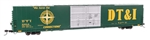 Walthers 102116 HO 86' Pullman-Standard Double-Door Hi-Cube Boxcar Detroit Toledo & Ironton #26389