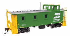 Walthers 103255 HO 30' GTW Style Wood Caboose with Offset Coupola Burlington Northern #11105