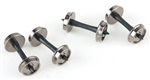 Walthers 2301 HO 33" Turned Metal Wheelsets w/ Plastic Axles Pkg 12