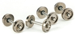 Walthers 2305 HO 36" Turned Metal Wheelsets w/ Metal Axles Pkg 100