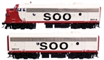 Walthers 42554 HO EMD FP7 & F7B LokSound 5 Sound & DCC Soo Line #501A & 501C