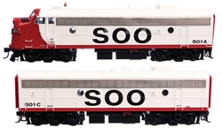 Walthers 49555 HO EMD FP7 & F7B Standard DC Soo Line #2501A & 2501C