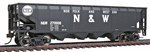 Walthers 1655 HO Offset Quad Hopper Norfolk & Western Block N&W Hamburger Logo