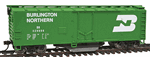 Walthers 1753 HO 40' Plug-Door Track Cleaning Boxcar Burlington Northern Large Logo