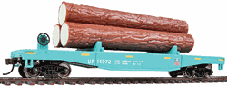 Walthers 1773 HO Log Dump Car w/ 3 Logs Union Pacific 14972 MOW Scheme Conspicuity Marks