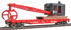 Walthers 1781 HO Flatcar with Logging Crane Canadian Pacific Multimark Logo