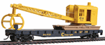 Walthers 1782 HO Flatcar with Logging Crane Chessie System-B&O Blue yellow