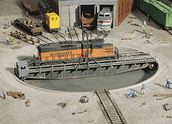 Walthers 3171 HO 90' Turntable Kit Pit Diameter 13-3/16" Bridge Holds Loco Up To 12-3/8"
