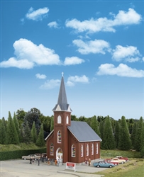 Walthers 3496 HO Brick Church Kit