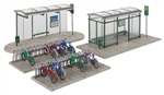 Walthers 3552 HO Modern Bus Shelter Kit w/Accessories