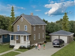 Walthers 3792 HO Two-Story House w/ Garage Kit