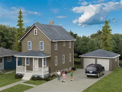 Walthers 3792 HO Two-Story House w/ Garage Kit