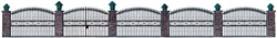 Walthers 550 HO Wrought Iron Fence Kit 25-1/2"
