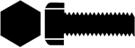 Walthers 1142 1-72 Brass Hex Head Machine Screws 3/16 x .073" Pkg 12