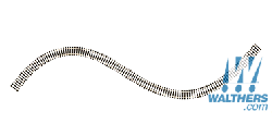 Walthers 83001 HO Code 83 Nickel Silver Flex Track with Wood Ties Each section: 36" Pkg 5