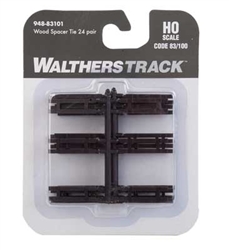 Walthers 83101 Wood Spacer Ties for Code 83 or Code 100 Track Includes 24 Pair