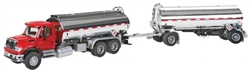 Walthers 11671 HO International 7600 Tank Truck w/Trailer Al's Victory Service, Interstate Oil & Winner's Circle