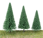 Walthers 1183 HO Spring Trees Pkg 10 3-3/8 to 5-1/2" w/Pin Base