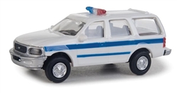 Walthers 12045 HO Ford(R) Expedition Special Service Vehicle (SSV) Police, Sheriff & Highway Patrol Decals (white, Blue Stripe; Nonworking Ligh WAL94912045 Walthers