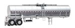 Walthers 94912352 HO Chemical Tank Trailer Assembled Painted Unlettered