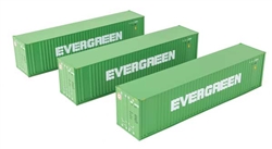 Walthers 18200 HO 40' Flat Panel Container 3-Pack Evergreen