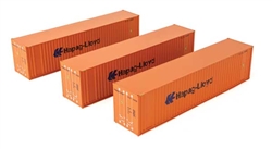 Walthers 18202 HO 40' Flat Panel Container 3-Pack Hapag-Lloyd