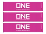 Walthers 18254 HO 40' Fully Corrugated Container 3-Pack Ocean Network Express