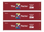 Walthers 94918257 HO 40' Fully Corrugated Container 3-Pack ZIM The Z Factor