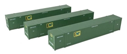 Walthers 18502 HO 53' Singamas Corrugated Side Container 3-Pack EMP