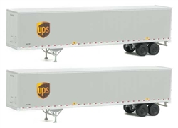Walthers 2459 HO 53' Stoughton Trailer 2-Pack Assembled United Parcel Service Modern Shield Logo