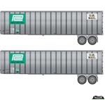 Walthers 2610 HO Flexi-Van 40' Trailer 2-Pack Assembled Penn Central US Mail