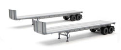 Walthers 2700 HO 40' Flatbed Trailer Kit 2-Pack Undecorated