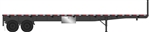 Walthers 2703 HO 40' Flatbed Trailer 2-Pack Black