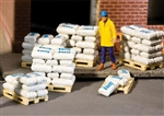 Walthers 4130 HO Bags of Sand Grain & Cement Pkg 40