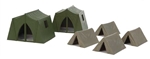 Walthers 4165 HO Camping Tents 4 Small 2 Large
