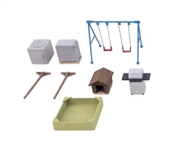 Walthers 4200 HO Backyard Detail Set Kit