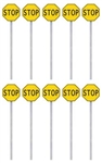 Walthers 4211 HO Stop Signs pkg(10) 1924-1954 Yellow & Black)