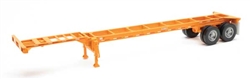 Walthers 4552 HO 40' Container Chassis 2-Pack Orange