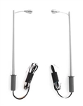 Walthers 4803 HO LED Streetlight 2-Pack Tear Drop Style