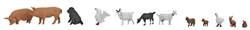 Walthers 6029 HO Farmhouse Animals Pkg 12