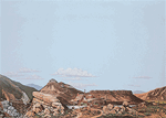 Walthers 703 HO BackGround Scene 24 x 36" Instant Horizons Mountain to Desert