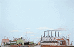 Walthers 713 HO BackGround Scene 24 x 36" Instant Horizons The Docks