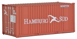 Walthers 8006 HO 20' Corrugated Container w/ Flat Panel Hamburg Sud